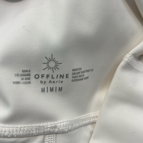Aerie offline 7/8 inches hi-rise White High-Waisted Leggings size medium. - Picture 7 of 7